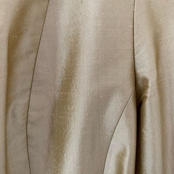 Kate Hill Gold Textured Silk Wrap Blazer Jacket‎ - Picture 8 of 8